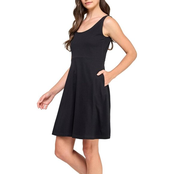 Women's Organic Cotton Tank Dress Sleeveless Pockets Casual X-Large - Picture 4 of 7